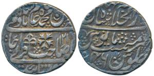 Shah Alam II, Silver Rupee, 11.12g, Dar-ul-Khilafat Shahjahanabad Mint, AH 1218/46, a roya