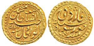Tipu Sultan (AH 1197-1227; 1787-1799 AD), Gold Pagoda, 3.45g, Khursheed Sawad Mint, the de