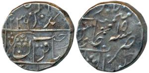 Daulat Rao, Silver Rupee, 11.1g, Gwalior Fort Mint, in the name of Muhammad Akbar II, AH 1