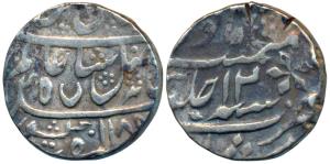 Murshidabad Mint, Silver Rupee, in the name of Shah Alam II, AH 1185/12 (KM 30). Very Fine