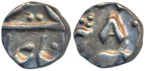 Murshidabad Mint, Silver 1/16 Rupee, 0.73g, in the name of Shah Alam II, RY 8 (Paul Steven