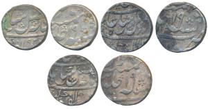 Murshidabad Mint, Silver Rupee (3), in the name of Shah Alam II, AH 1192/19, 1193/19, 1196
