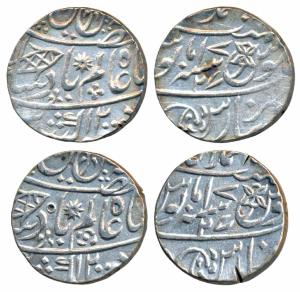 Muhammadabad Banaras Mint, Silver Rupee (2), 11.27g, in the name of Shah Alam II, fish, su