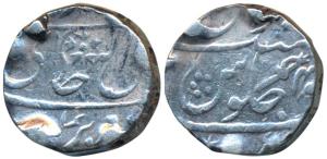 Gwalior Fort Mint, Silver Rupee, 11.11g, in the name of Shah Alam II, RY 4(6); an inverted