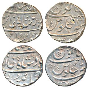 Mumbai Mint, Silver Rupee, 11.54g & 11.31g, in the name of Muhammad Shah, AH 11XX/3 & RY 7