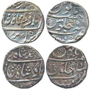 Mumbai Mint, Silver Rupee, 11.24g & 11.48g, in the name of Muhammad Shah, AH 113X/15 & AH 