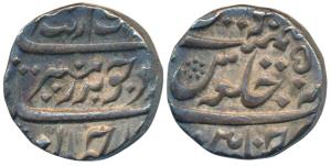 Chinapattan Mint, Silver Rupee, 11.54g, in the name of Aurangzeb, RY 5X (Prid 118, KM A289
