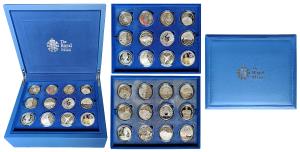 Great Britain, Elizabeth II, Silver 24 coin set commemorating the Queen's Diamond Jubilee 
