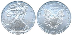 United States of America, Silver Eagle Dollar, 31.1g, 2009, Walking Liberty (KM 273). Supe