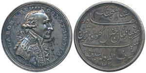 Claude Martin, Silver Medal, 23.45g, obv. bust to right, with LABORE ET CONSTANTIA in Lati