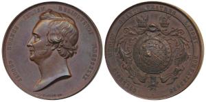 Dr. James Burnes (1801-1862), Grant Medical College, Bombay, Copper Medal, 1849, 47.2g, ob