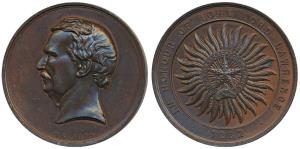 Lord Lawrence, Order of the Star of India, Bronze Medal, 59.5g, 51 mm, 1882, Calcutta Mint