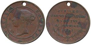 Victoria’s Diamond Jubilee Medal, Copper Medal, obv. young bust of the Queen to left, rev.