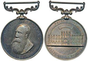 Wellington Gray, Silver Medal, 52.14g, Prize Medal of the Grant Medical College (the renow