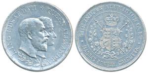 Edward VII Coronation Medal, Aluminum, 1902, obv. conjoined bust of Edward VII and Queen A