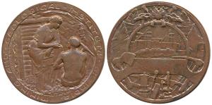 Mining and Geological Institute of India, Copper, obv. personified industry or commerce le