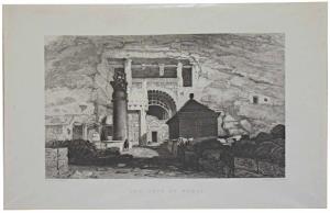 Monumental Architecture - Bombay Presidency The Cave of Karli From Views in the East from 