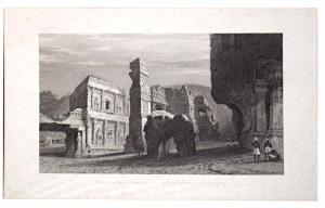 Monumental Architecture - Bombay Presidency Excavated Temple Ellora From Views in the East