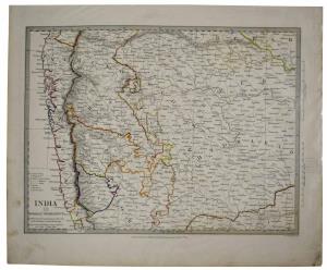 Map - Bombay Presidency India III, Detailed map of Maharashtra and Karnataka provinces on 