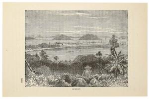 View - Bombay German, c. 1875. From the novel 'Around the World', View from Malabr Hill, w