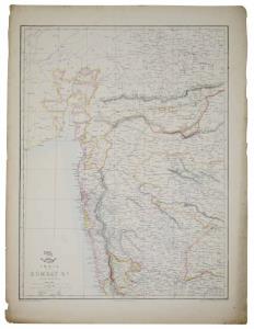Map - Bombay Presidency India: Bombay & Co. map From 'The Dispatch Atlas' by Edward Weller