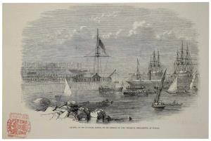 Marine View - Bombay, ILN Bombay Dockyard the Illustrated London News, 17th February, 1855