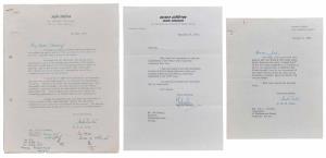 Two letters signed by Mr. J.R.D. Tata – Chairman of Air India to Mr. Jal B. Cowasji . And 