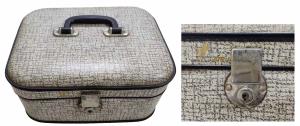 Black and White colour vanity Bag with Air India logo.
