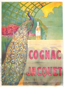 Bouchet, COGNAC RACQUET, Liquor, Vintage Original Lithograph, Paris circa 1926. COGNAC JAC