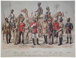Costumes of the Madras, Bombay and Bengal Army. The Madras Army, and Troops Under the Gove