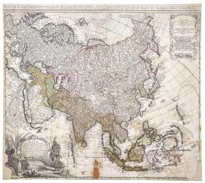 Map of Asia, ASIA CARTE DE L’ASIE, ASIA Fecundum legitimas Projectionis Stereographicæ whi