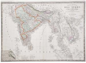 Carte Generale des Indes En-Deca et au deka du Gange", Brue, Adrien Hubert General Map of 