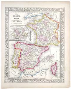 5 Maps by Philadelphia: S. Augustus Mitchell, Jr., c. 1860 - First edition of the Mitchell