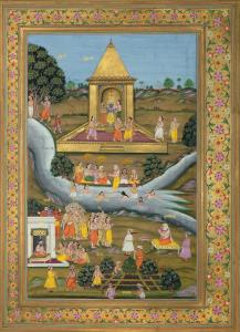 (Balkand f. 24 verses 45-46) A depiction of the Magh Mela, the annual festival held at All