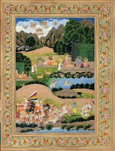 (Ayodhyakand f. 99 verses 229-231) Bharat and Shatrughn are overjoyed finally to find Ram 