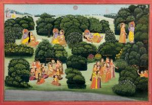 One of the earliest mentions of Krishna’s dalliance with gopis is found in the 33rd chapte