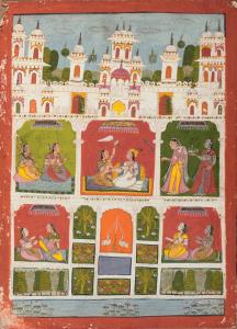 The inscription on the Verso translates as follows: “Adorned with attractive jewellery and