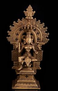This is possibly a bronze of a local South Indian Mother goddess, such as Mariamma, Yellam