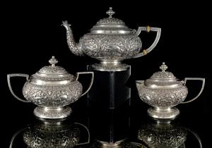 Although Bhuj seems the most likely origin of this teaset, there are some similarities wit