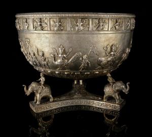 For a similar but smaller bowl, marked Grish Chunder Dutt of Calcutta, <br/>with related f