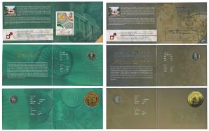All single commemorative coins in mint packaging (4), all Rupees 5, 2010, Platinum Jubilee