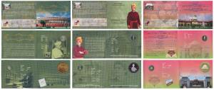 All commemorative coins in mint packaging (3), all Rupees 5, 2016 150th Anniversary of All