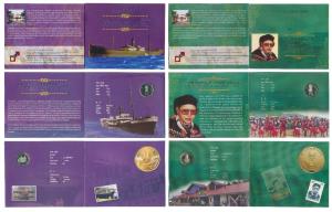 All commemorative coins in mint packaging (4), all Rupees 5, 2014, Komagata Maru incident,