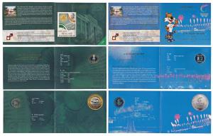 All single commemorative coins in mint packaging (2), Rupees 10, 2010 Platinum Jubilee of 