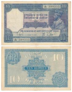 George V, Rupees 10, 2nd issue, 1926, signed J. B. Taylor, (J&R 3.7.2). Very Fine+, Scarce