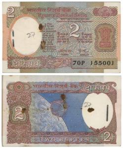Rupees 2 Bundle, 1985, signed Amitabh Ghosh (J&R 6.2.10.5). Uncirculated. (100)