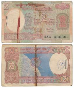 Rupees 2 Bundle, 1976, signed K. R. Puri (J&R 6.2.10.1). Fine+. (100)