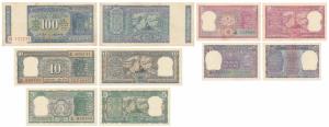 Assorted lot, Rupee 1, 2, 5, 10 and 100, various signatures - I. G. Patel, L. K. Jha, B. N