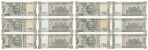 Rupees 500, signed Urjit Patel (4) and Shantikanta Das (2), fancy numbers, 3 sets of 99999