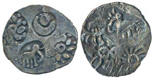 Archaic Punch Marked Coinage, attributed to Avanti Janapada, Western Madhya Pradesh, 3.4g,
